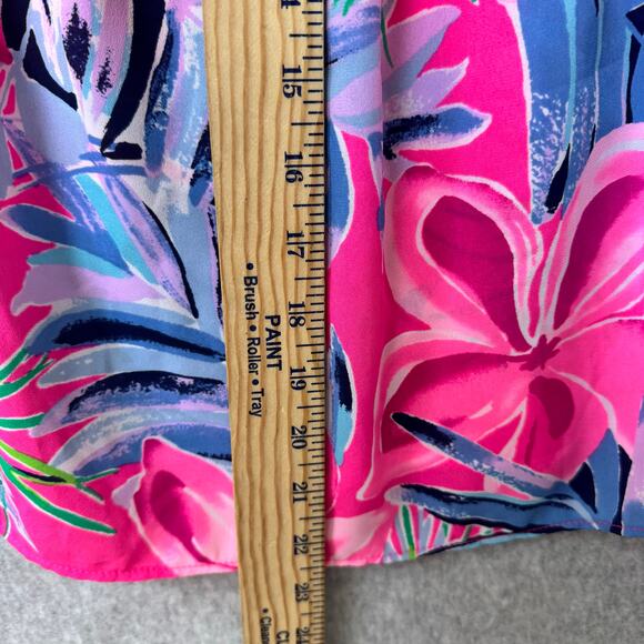 NWT Lilly Pulitzer Top Womens Off Shoulder Cockatoo Pink Maryellen Vacation - Picture 8 of 12